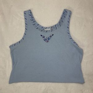 Light blue cropped tank